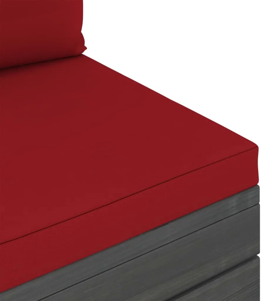 2 pcs conjunto lounge de paletes com almofadões pinho maciço
