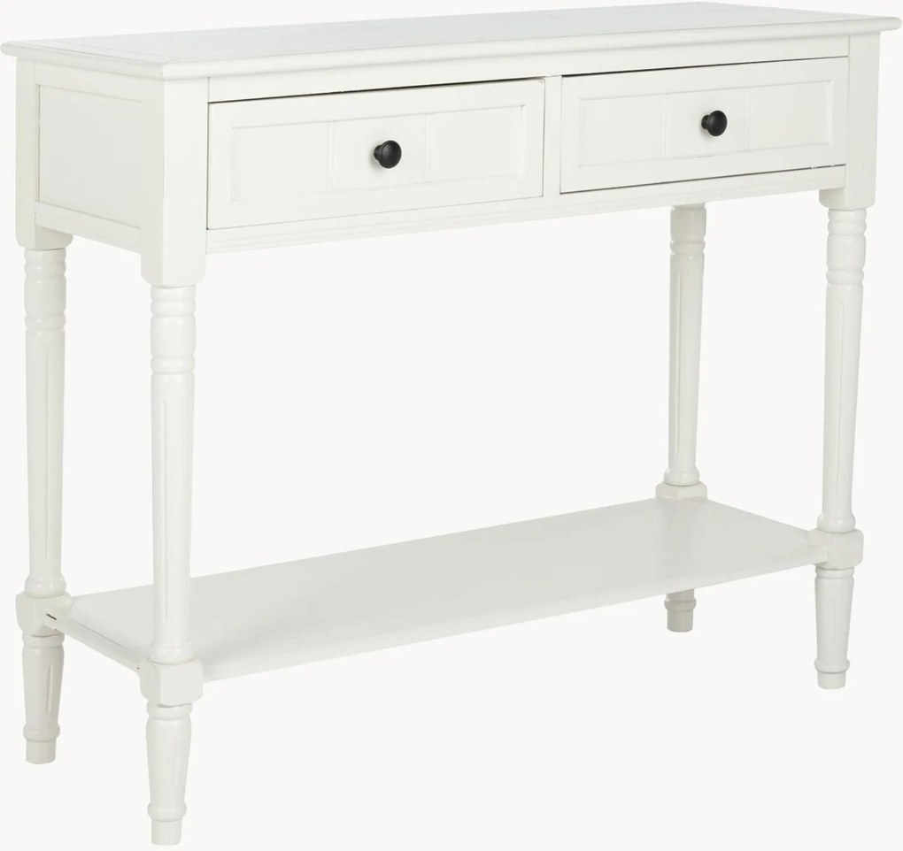 Consola em madeira de pinho com gavetas e prateleira Samantha