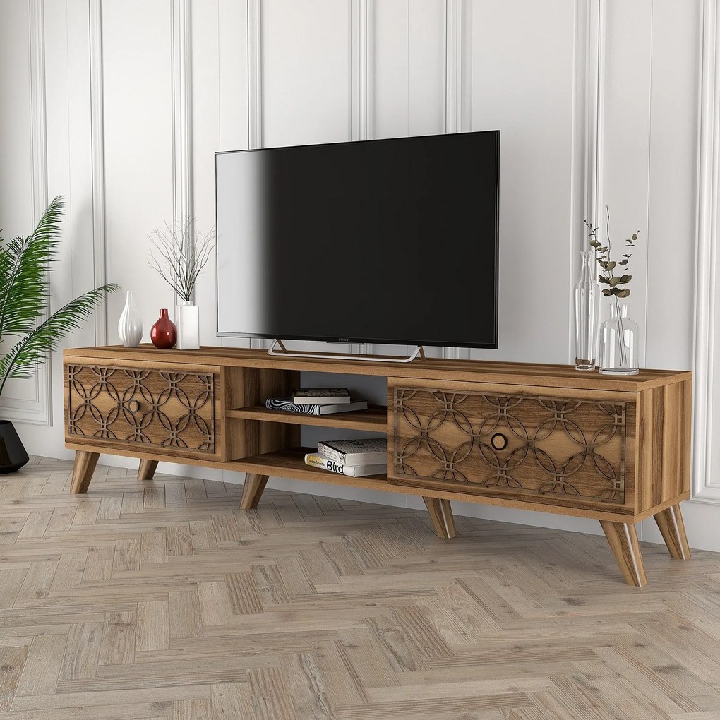 Móvel TV Class – Nogueira – 180 cm x 44 cm x 35 cm