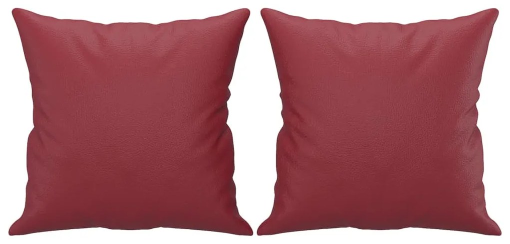 Sofá Garland de 2 Lugares com 2 Almofadas Decorativas  - Cor Vermelho