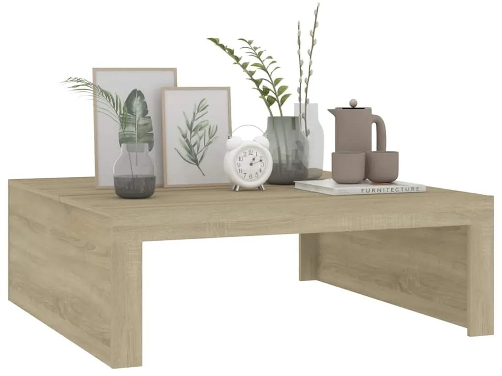 Mesa de centro 100x100x35 cm derivados madeira carvalho sonoma