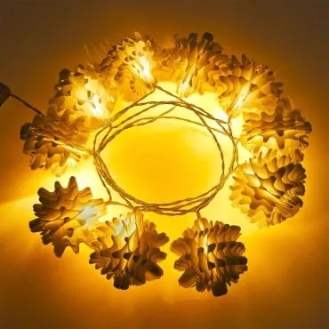 Guirlanda Decorativa Com Luzes Led Em Papel Vesli Gardénia Branco - Sklum