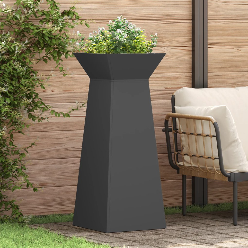 vidaXL Suporte para Plantas Preto Metal 40 x 40 x 101 cm Vasos