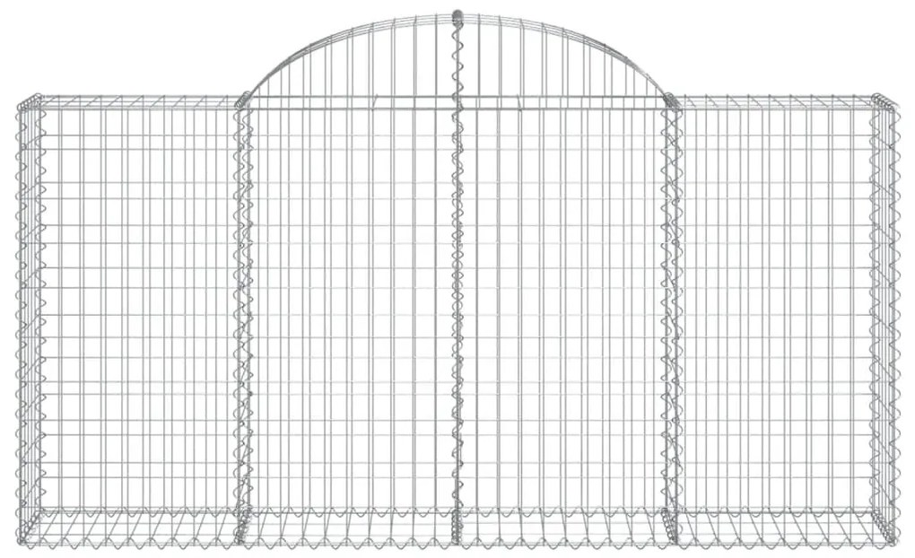 Cestos gabião arqueados 8pcs 200x30x100/120cm ferro galvanizado