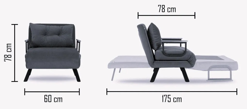 Poltrona Cama "Versa" – Verde Petróleo – Design Moderno
