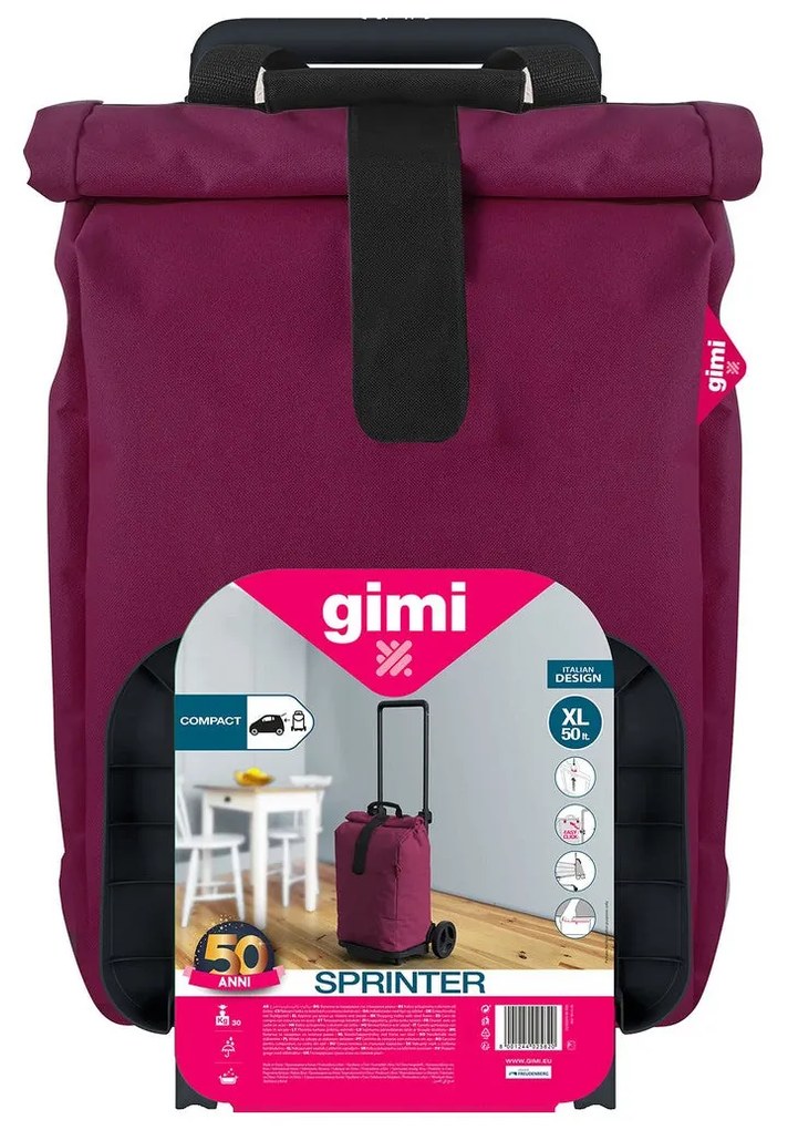 Carro de Compras Gimi Sprinter Compacto Violeta 50 L