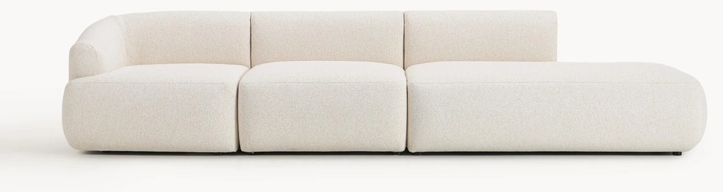 Módulo chaise longue em bouclé Sofia (2 lugares)