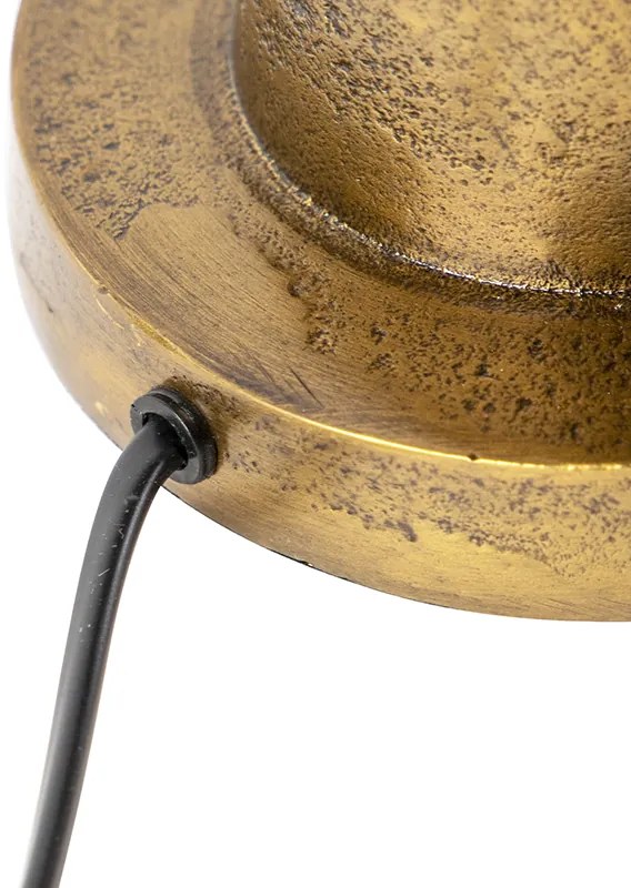 Candeeiro de mesa Art Deco bronze sem abajur - Pisos Art Deco