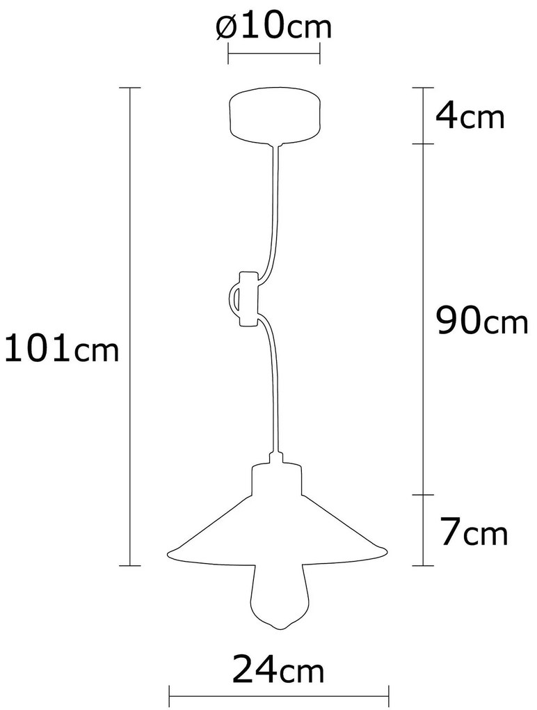 Candeeiro Suspenso Manavgat – Verde – 24 cm de diâmetro, 101 cm de alt