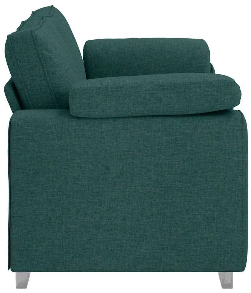 Sofá Loveseat Verde Escuro 140cm Tecido