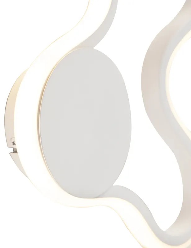 Candeeiro de parede moderno branco com LED - Plomp Moderno