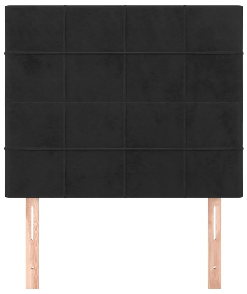 Cabeceira de cama 2 pcs veludo 90x5x78/88 cm preto