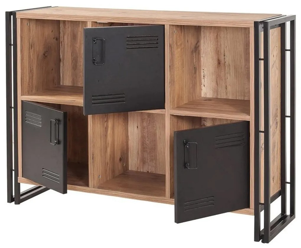 Conjunto de Mobiliário de Estudo Cosmo – Pinheiro Atlântico Preto – Tr