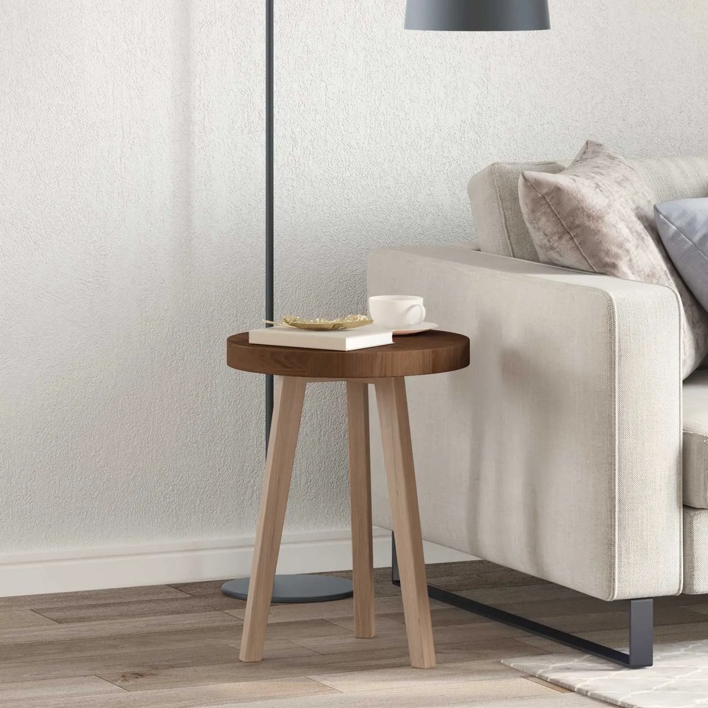 vidaXL Tampo de Mesa Marrom Escuro Ø 40 x 4 cm