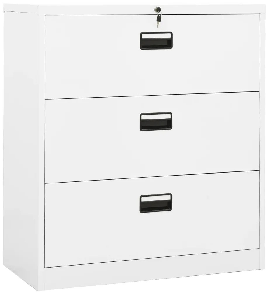 vidaXL Arquivador 90x46x103 cm aço branco