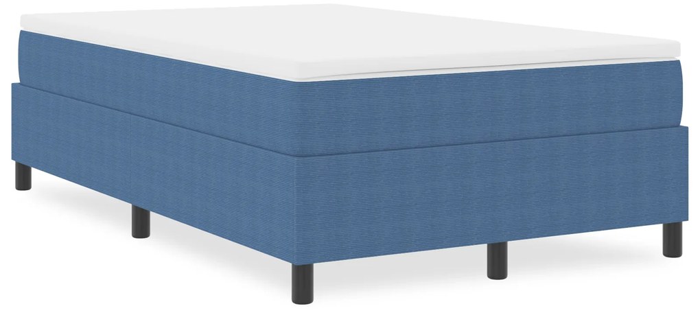 Cama Box vidaXL Azul 120x200 cm Tecido Corduroy
