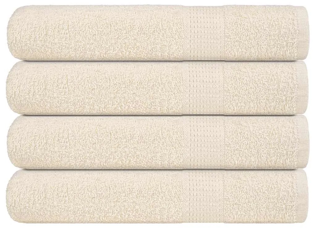 Toalhas 4 pcs 100x200 cm 360 gsm 100% algodão creme