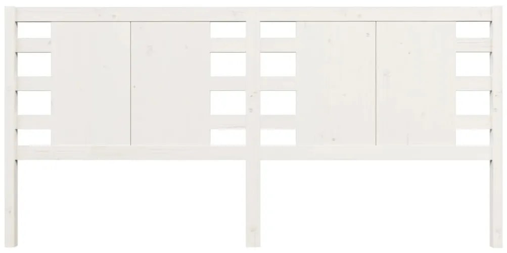 Cabeceira de cama 166x4x100 cm pinho maciço branco
