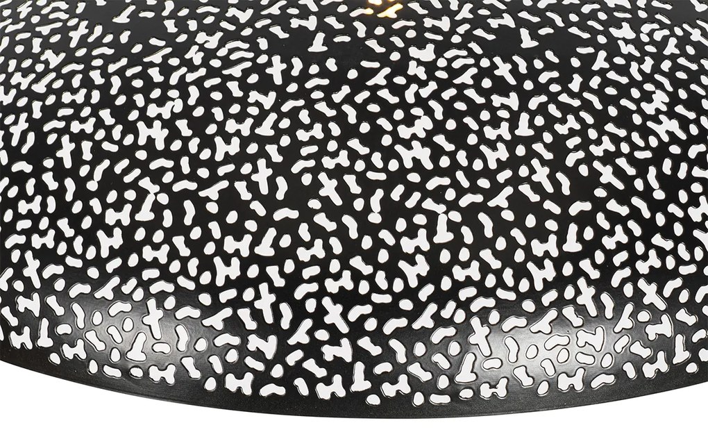 Candeeiro de suspensão oriental preto com dourado 60 cm - Japke Oriental