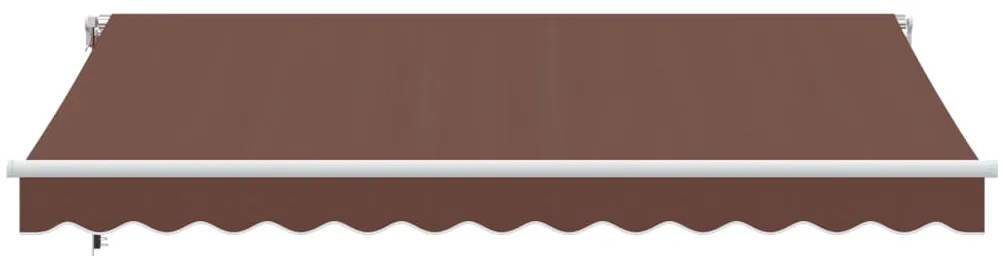 Toldo retrátil automático 350x250 cm castanho
