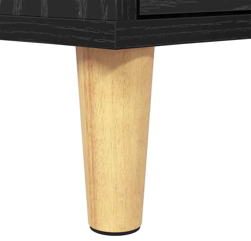 Gabinete para TV com gaveta com prateleira Carvalho preto 150 x 30 x 4