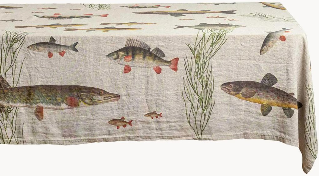 Toalha de mesa em linho Freshwater Fish