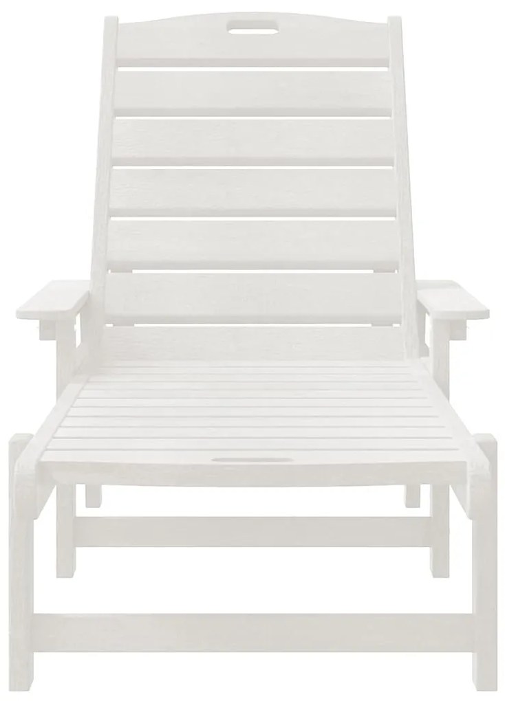 Espreguiçadeiras 2 pcs Branca 162x53x98.5 cm HDPE