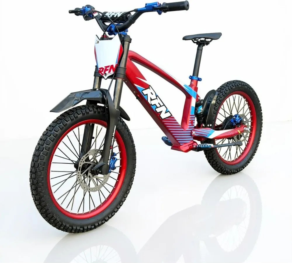 Bicicleta elétrica infantil 500W Roan RXF Evo Racing 18" Vermelha