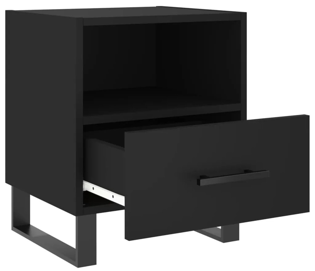 Mesas de cabeceira 2 pcs 40x35x47,5 cm deriv. de madeira preto