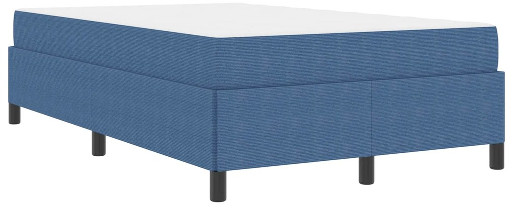 vidaXL Estrutura da Cama com colchão Azul 120 x 200 cm tecido
