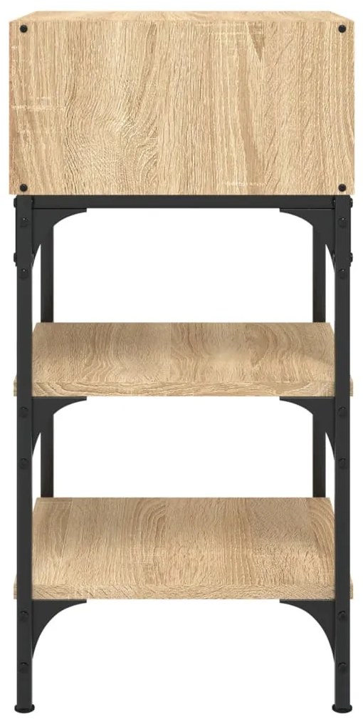 Mesas cabeceira 2pcs 35x34,5x70cm deriv.madeira carvalho sonoma