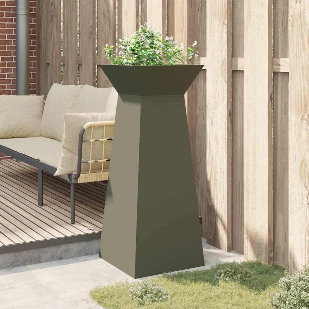Suporte para Plantas Verde azeitona Metal 40 x 40 x 101 cm