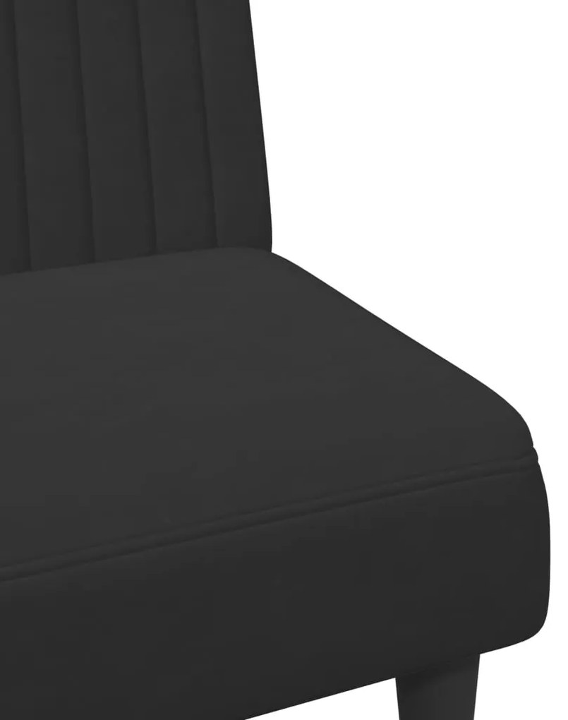 2 pcs conjunto de sofás veludo preto