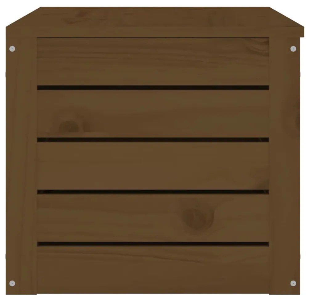 Caixa de arrumação 89x36,5x33 cm pinho maciço castanho mel