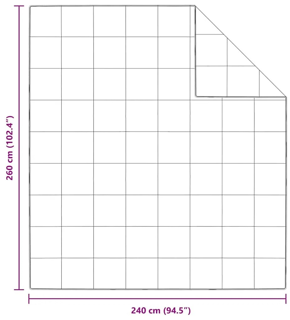 Edredom de Inverno Branco 240 x 260 cm Poliéster pêssego 105gsm
