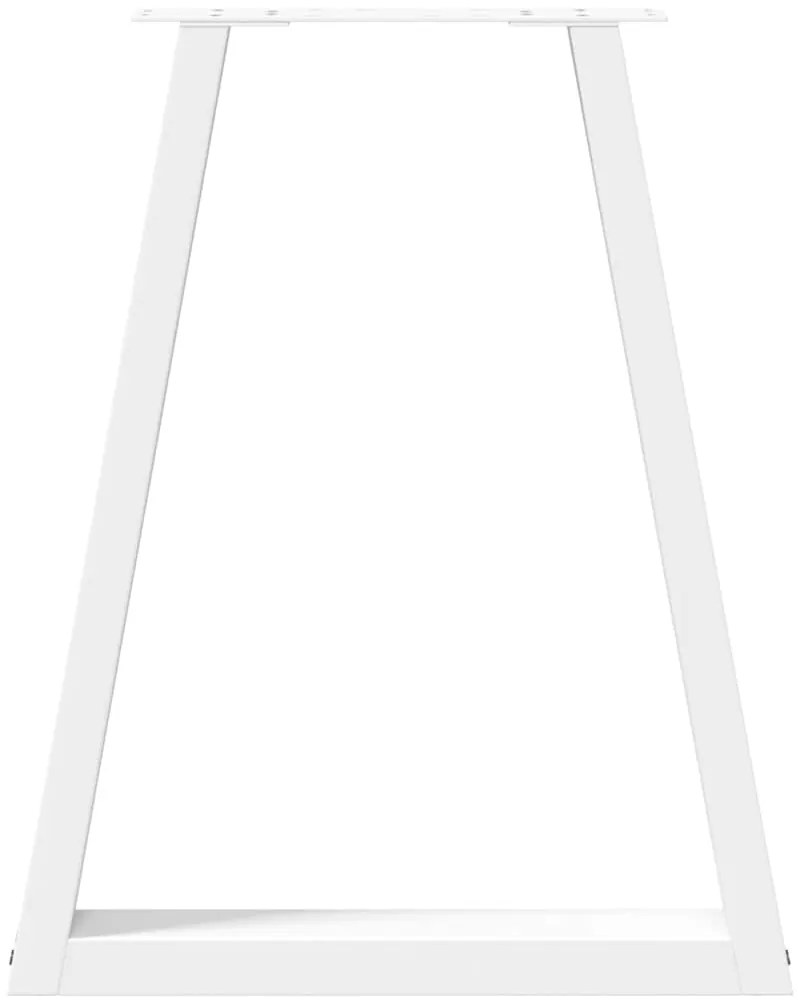 Pés para mesa de jantar em formato de V, 2 peças, branco, 60x(72-73) c