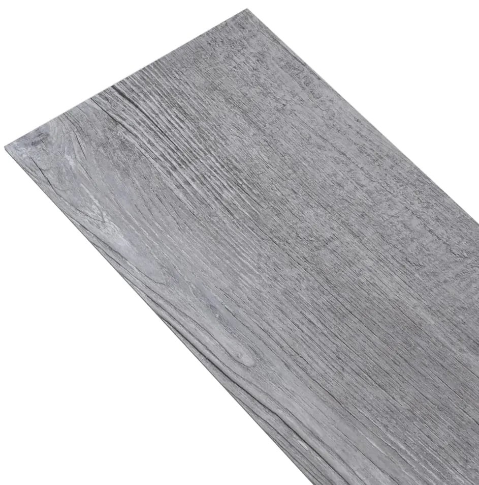 Tábuas de soalho PVC autoadesivas 2,51 m² 2mm cinzento mate