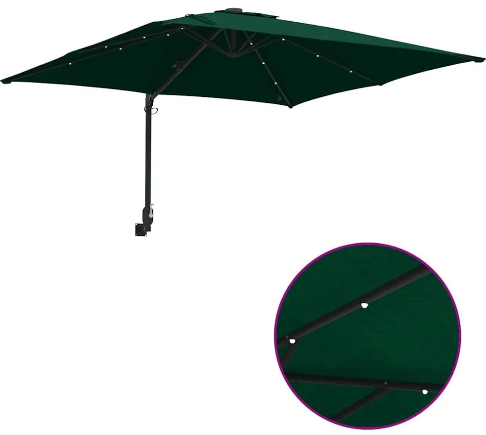 Guarda-sol de Jardim Verde 248.5 x 247.5 x 160 cm tecido