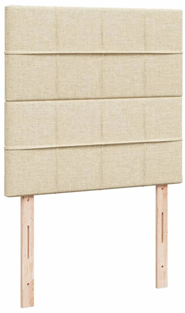 Cama com molas/colchão 90x190 cm tecido cor creme