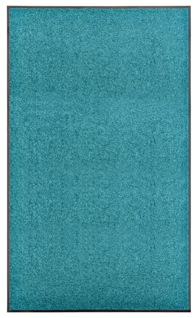 Tapete de porta lavável 90x150 cm azul ciano