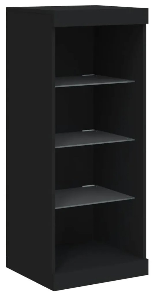 Aparador com luzes LED 41x37x100 cm preto