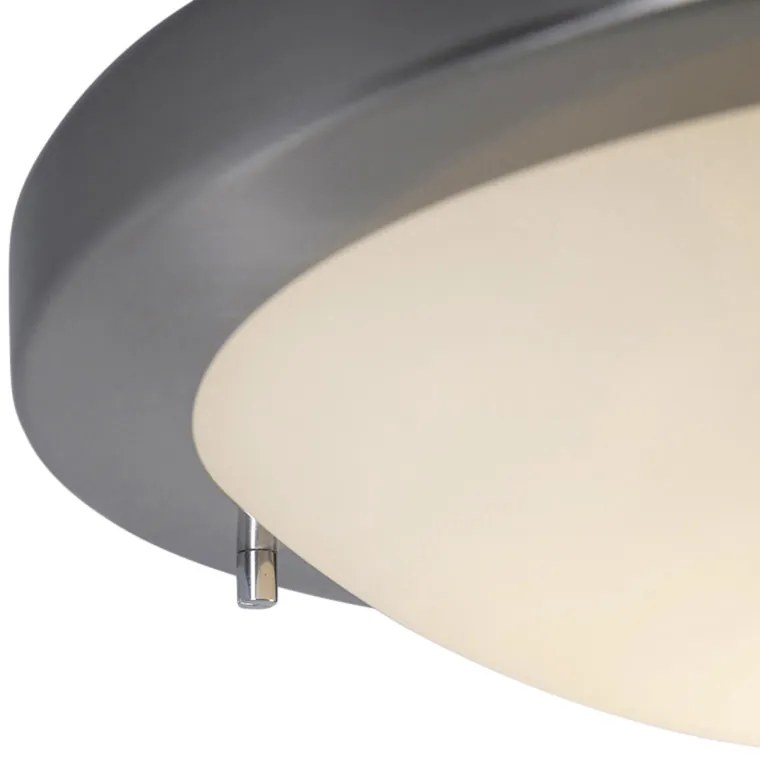 Candeeiro de teto inteligente em aço 31 cm com WiFi A60 IP44 - Yuma