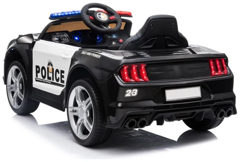 CARRO DE POLÍCIA CARRO ELÉTRICO INFANTIL 12V Preto