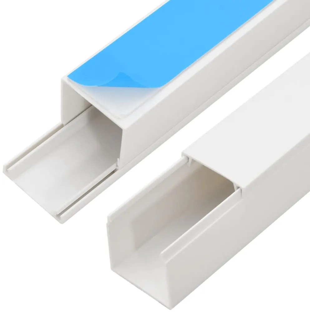Calhas para cabos autoadesivas 10x10 mm 30 m PVC