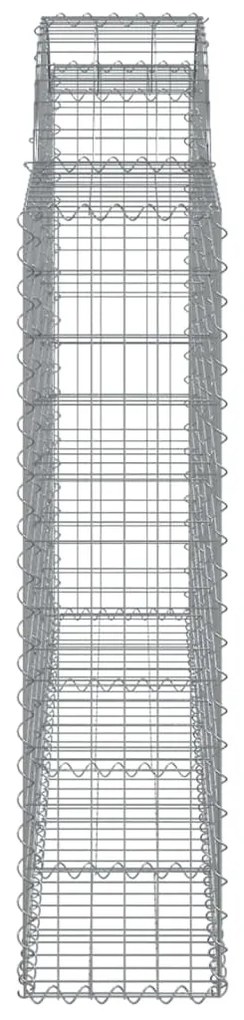 Cestos gabião arqueados 9pcs 200x30x120/140cm ferro galvanizado