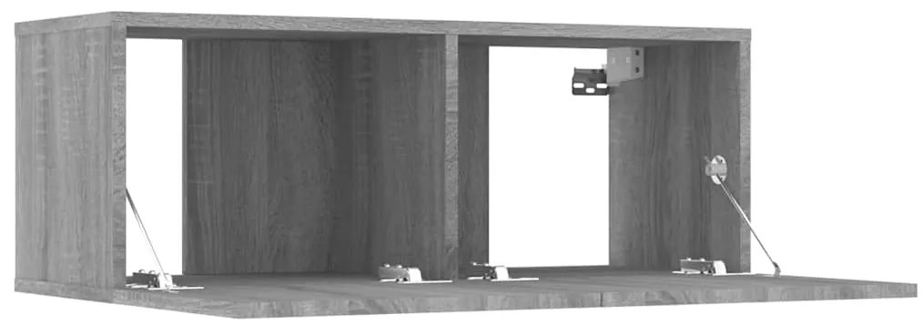 Móveis TV 2pcs 80x30x30 cm derivados madeira cinzento sonoma
