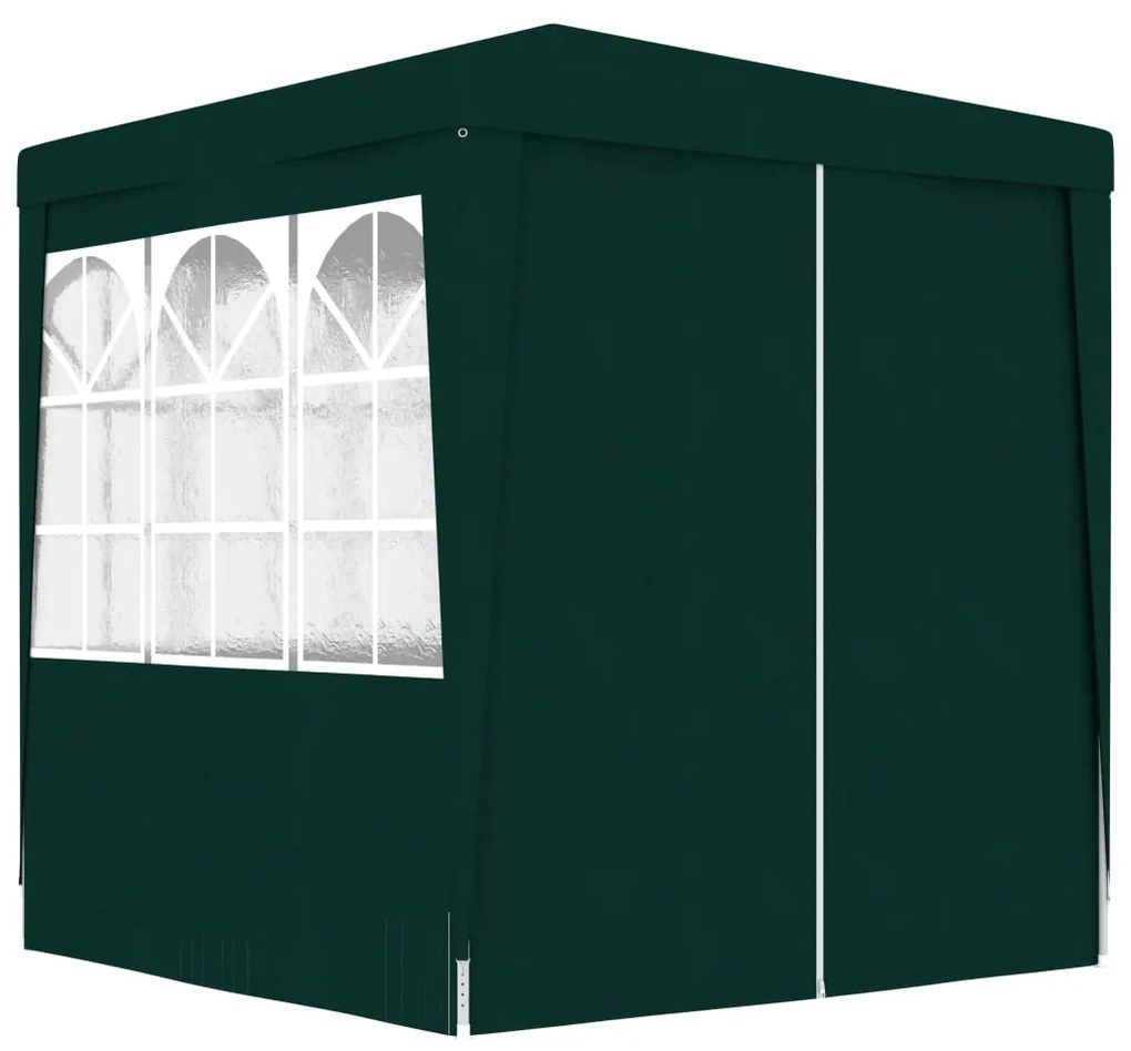 48532 vidaXL Tenda festas profissional c/ paredes laterais 2x2m 90g/m² verde
