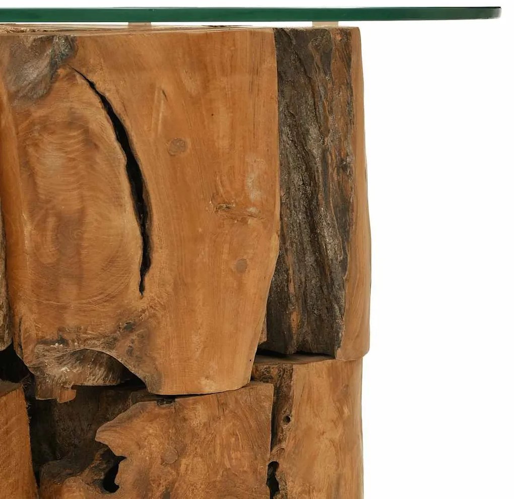 Mesa de centro 60 cm madeira flutuante de teca maciça