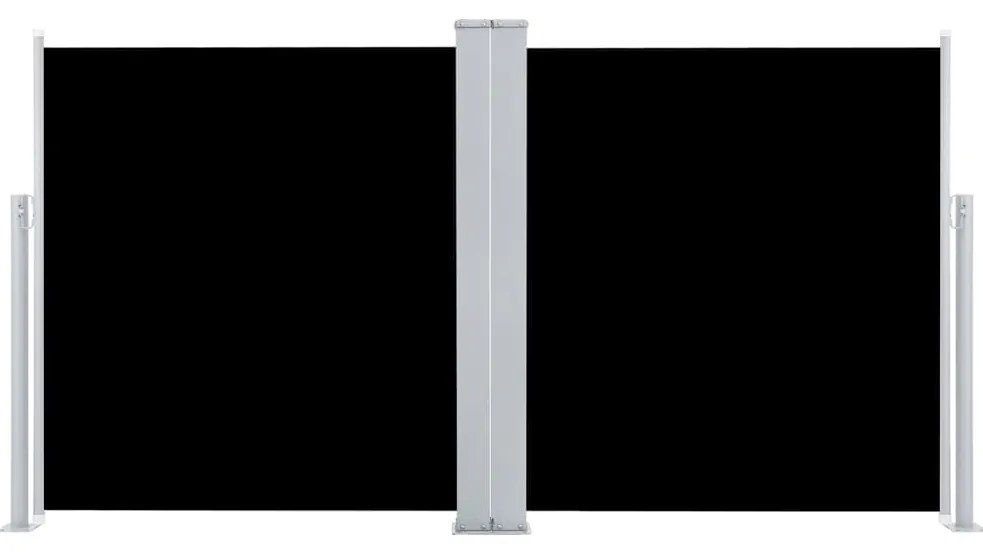 Toldo lateral retrátil 120x600 cm preto