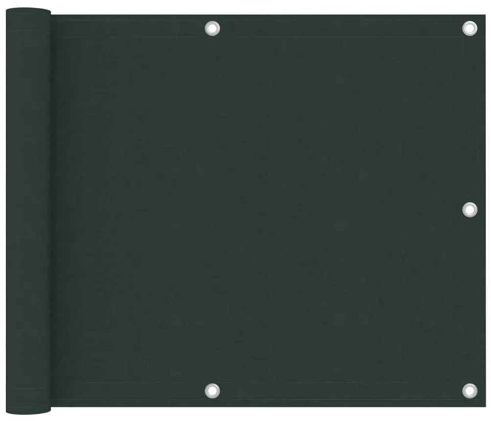 Tela de varanda 75x300 cm tecido Oxford verde-escuro